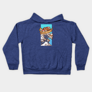 Puglie Kids Hoodie - Great Wave Puglie by Puglie Pug